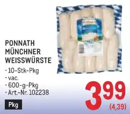 Metro Ponnath Münchner Weisswürste Angebot