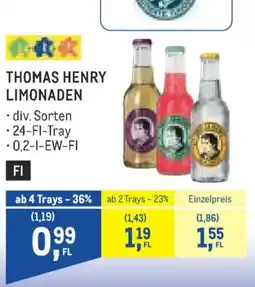Metro Thomas Henry Limonaden Angebot