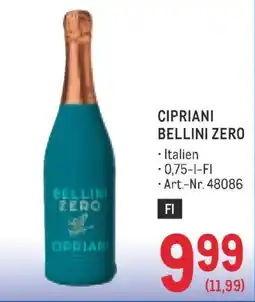 Metro Cipriani Bellini Zero Angebot