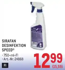 Metro SiraFan Desinfektion Speed Angebot