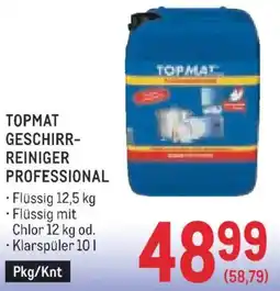 Metro Topmat Geschirrreiniger Professional Angebot