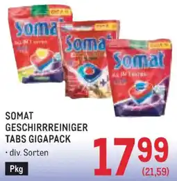 Metro Somat Geschirrreiniger Tabs Gigapack Angebot