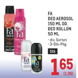 Metro FA DEO AEROSOL DEO ROLLON Angebot