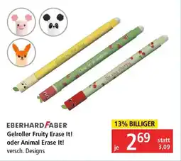 Pagro Diskont Eberhard Faber Gelroller Fruity Erase It! oder Animal Erase It! Angebot