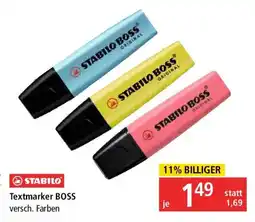 Pagro Diskont STABILO Textmarker BOSS Angebot