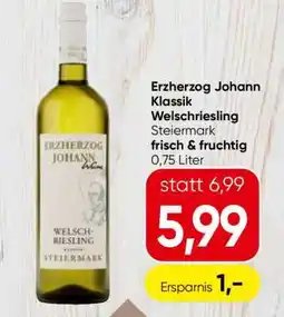 Eurospar Erzherzog Johann Klassik Welschriesling Angebot
