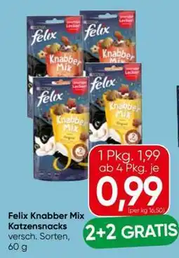 Eurospar Felix Knabber Mix Katzensnacks Angebot
