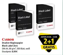 Pagro Diskont Canon Drucker-/Kopierpapier Black Label Zero Angebot