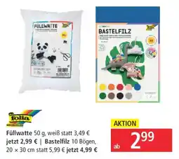 Pagro Diskont folia Füllwatte Bastelfilz Angebot
