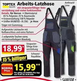 Norma Arbeits-Latzhose Angebot