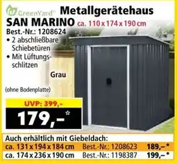 Norma GreenYard Metallgerätehaus SAN MARINO Angebot