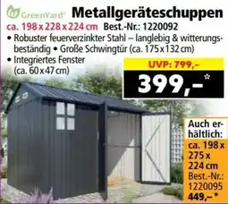 Norma GreenYard Metallgeräteschuppen Angebot