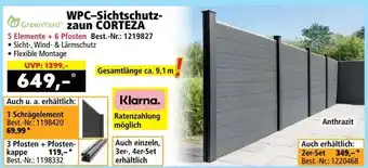 Norma WPC-Sichtschutzzaun CORTEZA Angebot