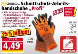 Norma GEBOL Schnittschutz-Arbeits-handschuhe "Profi" Angebot