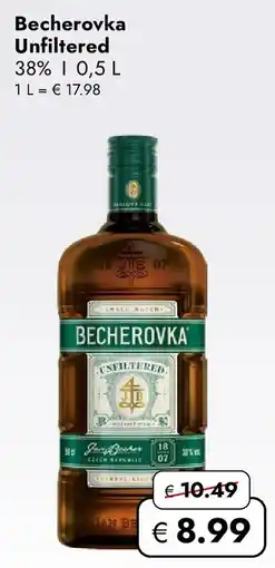 Travel FREE Becherovka Unfiltered Angebot