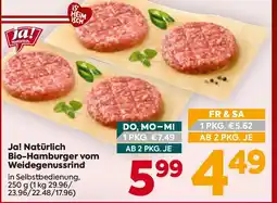 Billa Ja! Natürlich Bio-Hamburger vom Weidegenussrind Angebot