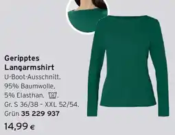 Tchibo Eduscho Geripptes Langarmshirt Angebot