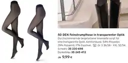 Tchibo Eduscho 50 DEN Feinstrumpfhose in transparenter Optik Angebot