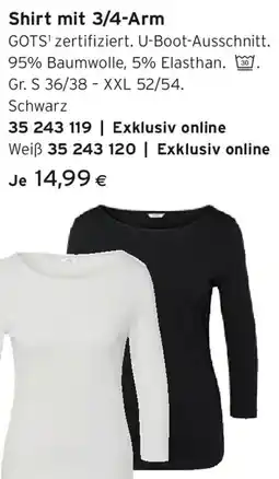 Tchibo Eduscho Shirt mit 3/4-Arm Angebot