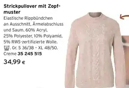 Tchibo Eduscho Strickpullover mit Zopfmuster Angebot