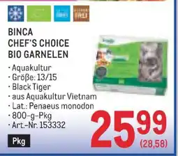 Metro BINCA CHEF'S CHOICE BIO GARNELEN Angebot
