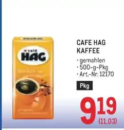 Metro CAFE HAG KAFFEE Angebot