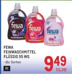 Metro FEWA FEINWASCHMITTEL FLÜSSIG 55 WG Angebot