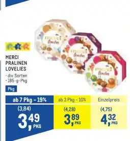 Metro MERCI PRALINEN LOVELIES Angebot
