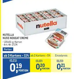 Metro Nutella Nuss Nougat Creme Angebot