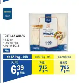 Metro Tortilla Wraps Angebot