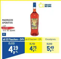 Metro MADRUZZO APERITIVO Angebot