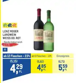 Metro LENZ MOSER LANDWEIN WEISS OD. ROT Angebot