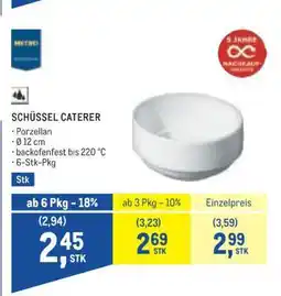 Metro SCHÜSSEL CATERER Angebot