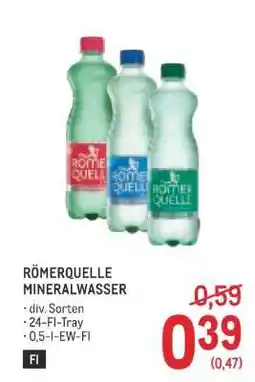 Metro Roemerquelle Mineralwasser Angebot