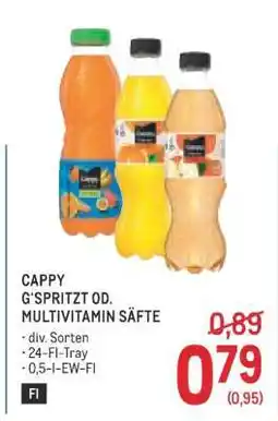 Metro CAPPY G'SPRITZT OD. MULTIVITAMIN SÄFTE Angebot