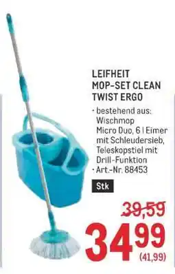 Metro LEIFHEIT MOP-SET CLEAN TWIST ERGO Angebot