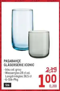 Metro PASABAHÇE GLÄSERSERIE ICONIC Angebot