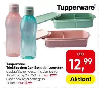 Tupperware Trinkflaschen 2er-Set oder Lunchbox