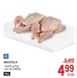 Metro Wachteln Angebot
