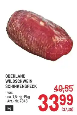 Metro Oberland Wildschwein Schinkenspeck Angebot