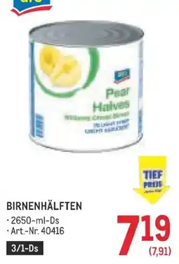 Metro Pear Halves Angebot