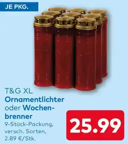 T&G T&G XL Ornamentlichter oder Wochen-brenner Angebot