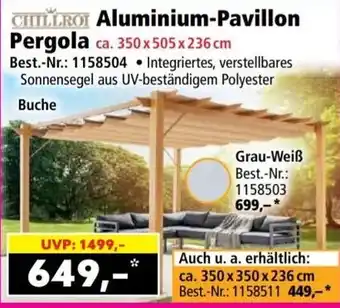 Norma Chillroi Aluminium-Pavillon Angebot