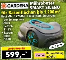 Norma GARDENA Mähroboter SMART SILENO Angebot