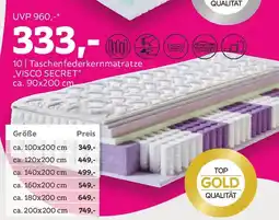 Mömax Taschenfederkernmatratze ,,VISCO SECRET" Angebot