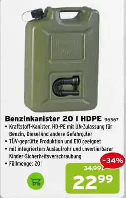 Salzburger Lagerhaus Benzinkanister 20 l HDPE Angebot