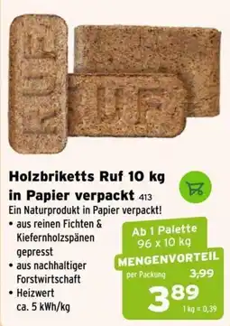 Salzburger Lagerhaus Holzbriketts Ruf Angebot