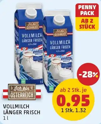 PENNY Vollmilch Länger Frisch Angebot