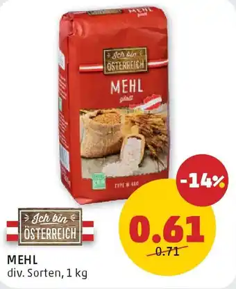 PENNY Ich bin Österreich MEHL Angebot