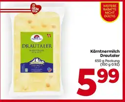 Billa Kärntnermilch Drautaler Angebot
